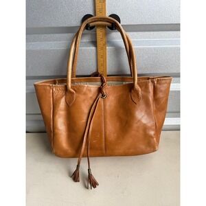 Clava Tote Bag Large Brown Leather Boho Shoulder Handbag Handcrafted coastal